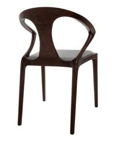 SCAUN DINING/LIVING INEZ, CONFECTIONAT DIN LEMN MASIV DE NUC SI TEXTIL, STIL MODERN - Img 4
