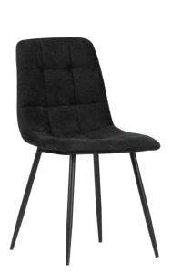 SCAUN DINING, NEGRU/NEGRU, DIN TEXTIL SI METAL, ARTIM GROUP SELECTION - Img 6