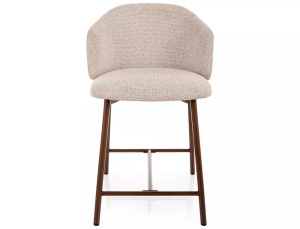 SCAUN DINING, OSAKA H-2, CULOARE BEJ DESCHIS 255/NUC, TAPITERIE DIN TEXTIL SI METAL, STIL MODERN - Img 2