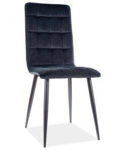 SCAUN DINING OTTO BLUVEL 19, NEGRU, CATIFEA/METAL, STIL MODERN, SIGNAL