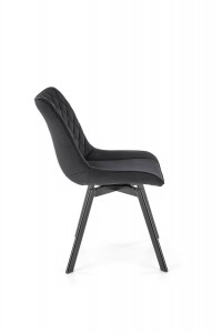 SCAUN DINING PIVOTANT K520, NEGRU/NEGRU, TAPITERIE DIN CATIFEA SI PICIOARE DIN METAL , STIL MODERN - Img 4