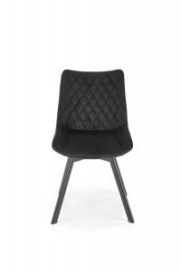 SCAUN DINING PIVOTANT K520, NEGRU/NEGRU, TAPITERIE DIN CATIFEA SI PICIOARE DIN METAL , STIL MODERN - Img 7
