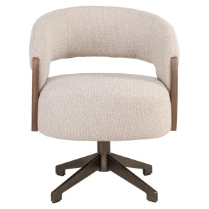 SCAUN DINING POLLUX, REALIZAT DIN METAL, LEMN DE FAG SI TEXTIL, CULOARE MARO/BEJ, DESIGN DEOSEBIT, RICHMOND INTERIORS