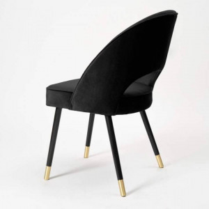 SCAUN DINING PONTE PLUS, NEGRU/AURIU/NEGRU, STIL MODERN - Img 4