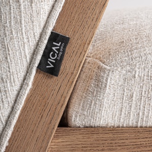 SCAUN DINING PRATI, REALIZAT DIN LEMN DE PIN SI TEXTIL, CULOARE MARO/BEJ, REALIZAT MANUAL, VICAL HOME - Img 7