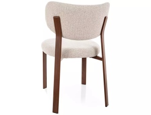 SCAUN DINING RIN D, BEJ DESCHIS 255/NUC, TAPITERIE DIN TEXTIL SI PICIOARE DIN METAL, STIL MODERN - Img 3