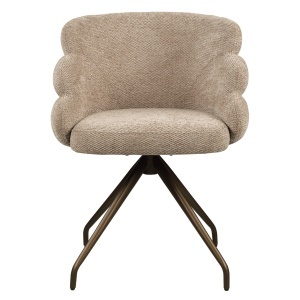 SCAUN DINING ROTATIV, KAYLA, REALIZAT DIN METAL SI TEXTIL, CULOARE CAPPUCCINO, DESIGN DEOSEBIT, RICHMOND INTERIORS - Img 7