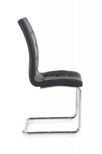 SCAUN DINING STIL K147, NEGRU/CROM, CU TAPITERIE DIN PIELE ECOLOGICA SI PICIOARE DIN METAL, STIL MODERN - Img 6