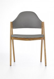 SCAUN DINING STIL K247, GRI/STEJAR, CU TAPITERIE DIN PIELE ECOLOGICA SI PICIOARE DIN METAL, STIL MODERN - Img 5