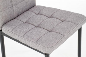 SCAUN DINING STIL K292, GRI/NEGRU, CU TAPITERIE DIN STOFA SI PICIOARE DIN METAL, STIL MODERN - Img 3