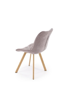 SCAUN DINING STIL K332, GRI 07/STEJAR, CU TAPITERIE DIN TEXTIL SI PICIOARE DIN METAL, STIL MODERN - Img 2