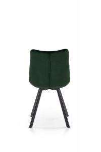 SCAUN DINING STIL K332, VERDE INCHIS/NEGRU, CU TAPITERIE DIN CATIFEA SI PICIOARE DIN METAL, STIL MODERN - Img 4