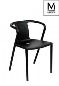 SCAUN DINING/TERASA AIR, NEGRU MAT, DIN POLIPROPILENA, STIL MODERN - Img 2