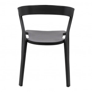SCAUN DINING/TERASA VIBIA, NEGRU, DIN POLIPROPILENA, STIL MODERN - Img 6