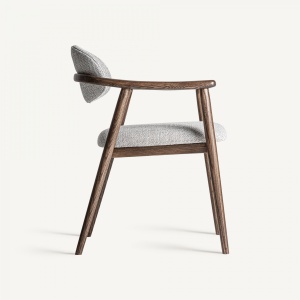 SCAUN DINING TERNAT, MARO SI GRI, REF.36082, PRELUCRAT MANUAL, CONFECTIONAT DIN LEMN DE FRASIN, SPUMA SI TEXTIL, STIL MODERN - Img 3
