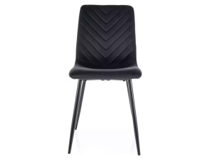 SCAUN DINING, VELVET NEGRU BLUVEL 19/NEGRU MAT, TAPITERIE DIN CATIFEA SI METAL, STIL MODERN - Img 3