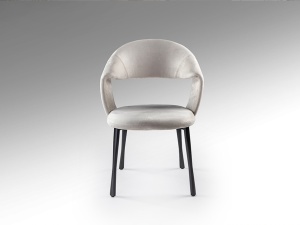 SCAUN DINING, WILLY, IMITATIE PIELE INTOARSA SI METAL, BEJ/NEGRU, ARTIM GROUP SELECTION - Img 4