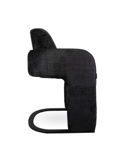 SCAUN ELEGANT BORA NEGRU, CONFECTIONAT METAL SI TEXTIL, STIL MODERN CONTEMPORAN - Img 2