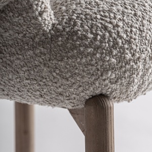 SCAUN EXCLUSIVIST JACQUARD, CULOARE BEJ/GRI, DIN LEMN SI TEXTIL, VICAL HOME - Img 7