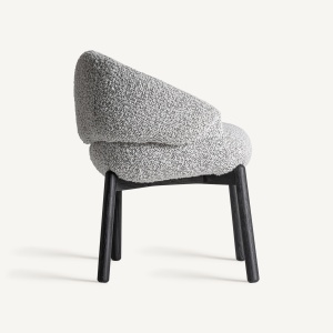 SCAUN EXCLUSIVIST JACQUARD, CULOARE GRI, DIN LEMN SI TEXTIL, VICAL HOME - Img 3