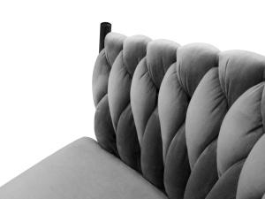 SCAUN EXCLUSIVIST SHIRLEY GRI, TAPITERIE DIN CATIFEA SI NEGRU, STIL MODERN, ARTIM GROUP SELECTION - Img 3
