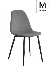 SCAUN GRI DIN CATIFEA LUCY STIL MODERN