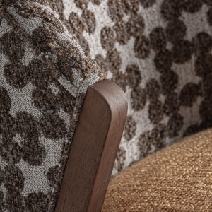 SCAUN KALESHA, CULOARE MARO/BEJ, DIN LEMN SI TEXTIL, VICAL HOME - Img 5