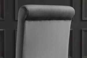 SCAUN LIVING, BAROC, DIN CATIFEA GRI SI METAL ARGINTIU, ARTIM GROUP SELECTION - Img 2