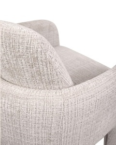 SCAUN LIVING LAUREN BEJ, CONFECTIONAT DIN TEXTIL SI METAL, STIL MODERN CONTEMPORAN - Img 5
