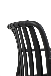 SCAUN PENTRU EXTERIOR/INTERIOR STRIPS, NEGRU, DIN POLIPROPILENA, STIL MODERN MINIMALIST - Img 3