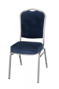 SCAUN PENTRU SALA EVENIMENTE/CONFERINTA, EXCLUSIVE, CATIFEA ALBASTRA/ ARGINTIE