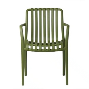 SCAUN PENTRU TERASA/GRADINA, AURA, DIN MATERIAL POLIPROPILENA, VERDE, STIVUIBIL - Img 2