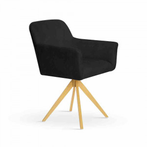 SCAUN PIVOTANT MAKSIMA 2, NEGRU/STEJAR, STIL MODERN - Img 6