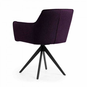 SCAUN PIVOTANT MAKSIMA, MOV/NEGRU, STIL MODERN - Img 4