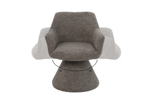 SCAUN ROTATIV, AMBIENTO, REALIZAT DIN MATERIAL TEXTIL, CULOARE MARO, ARTIM GROUP SELECTION - Img 6