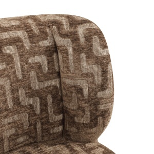 SCAUN ROTATIV FIONA, DIN METAL, LEMN SI TEXTIL, DE CULOARE MARO, DESIGN MODERN - Img 5