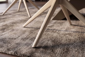 Scaun rotativ LUGANO cu funcție de revenire automată la 360°, cotiere, capacitate de încărcare 150 kg, tweed bej tip chenille - Img 9