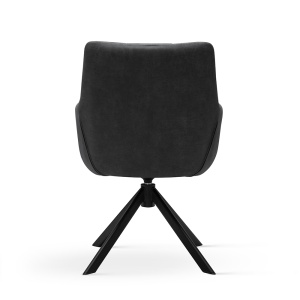 SCAUN ROTATIV MIRAGE ANTRACIT/NEGRU/BULL67, TAPITERIE DIN TEXTIL, SPUMA, ARCURI SI METAL, STIL MODERN - Img 3
