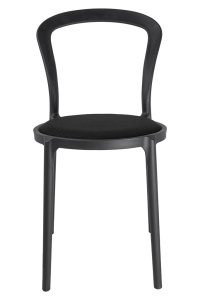 SCAUN SLIM, NEGRU, CONFECTIONAT DIN TAPITERIE DIN POLIPROPILENA SI TEXTIL, STIL MODERN - Img 4