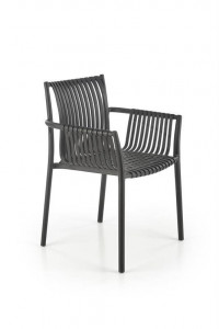 SCAUN TERASA K492, NEGRU, DIN POLIPROPILENA , STIL MODERN, SUPRAPOZABIL - Img 3