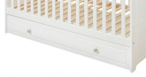 SERTAR PENTRU PATUTUL DE COPII MARYLOU ALB 70x140 STIL CLASIC BA - Img 3
