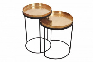 SET 2 MASUTE DE CAFEA, ELEMENTS, DIN METAL, COD 42728, DESIGN INDUSTRIAL - Img 1