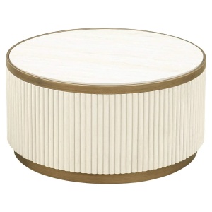 SET 2 MASUTE DE CAFEA TIVOLI, 213067, CONFECTIONATE DIN METAL SI CERAMICA, AURI/ALB, STIL MODERN - Img 3