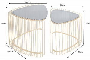 SET 2 MASUTE DE CAFEA, VARIATION, DIN METAL SI STICLA, COD 43505, DESIGN MODERN - Img 5