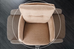 SET 2 SCAUNE, BIG GEORGE, ROTATIVE, MATERIAL TEXTIL, MICROFIBRA, CADRUL METAL, ARTIM GROUP SELECTION - Img 5