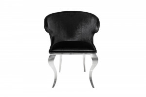 SET 2 SCAUNE, CATIFEA DE CULOARE NEAGRA, BAROC II, COD 38871, DESIGN CLASIC - Img 2