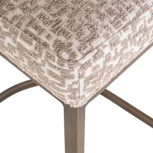 SET 2 SCAUNE DE BAR BOLTON NATURAL GEO, S4580, CONFECTIONATE DIN POLIESTER, METAL SI SPUMA, BEJ/GOLD, STIL MODERN - Img 3