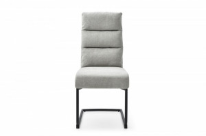 SET 2 SCAUNE DINING, CANTILEVER, DIN TEXTIL GRI DESCHIS, STIL MODERN - Img 2