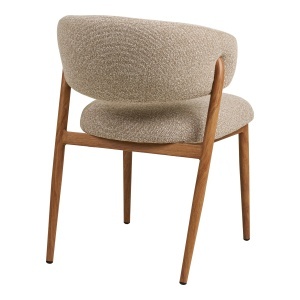 SET 2 SCAUNE DINING CAVI, REALIZAT DIN METAL, FURNIR SI TEXTIL, CULOARE NATUR/NISIPIU, HOUSE NORDIC - Img 5