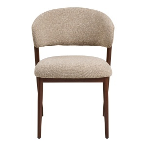 SET 2 SCAUNE DINING CAVI, REALIZAT DIN METAL, FURNIR SI TEXTIL, CULOARE NATUR/MARO, HOUSE NORDIC - Img 3